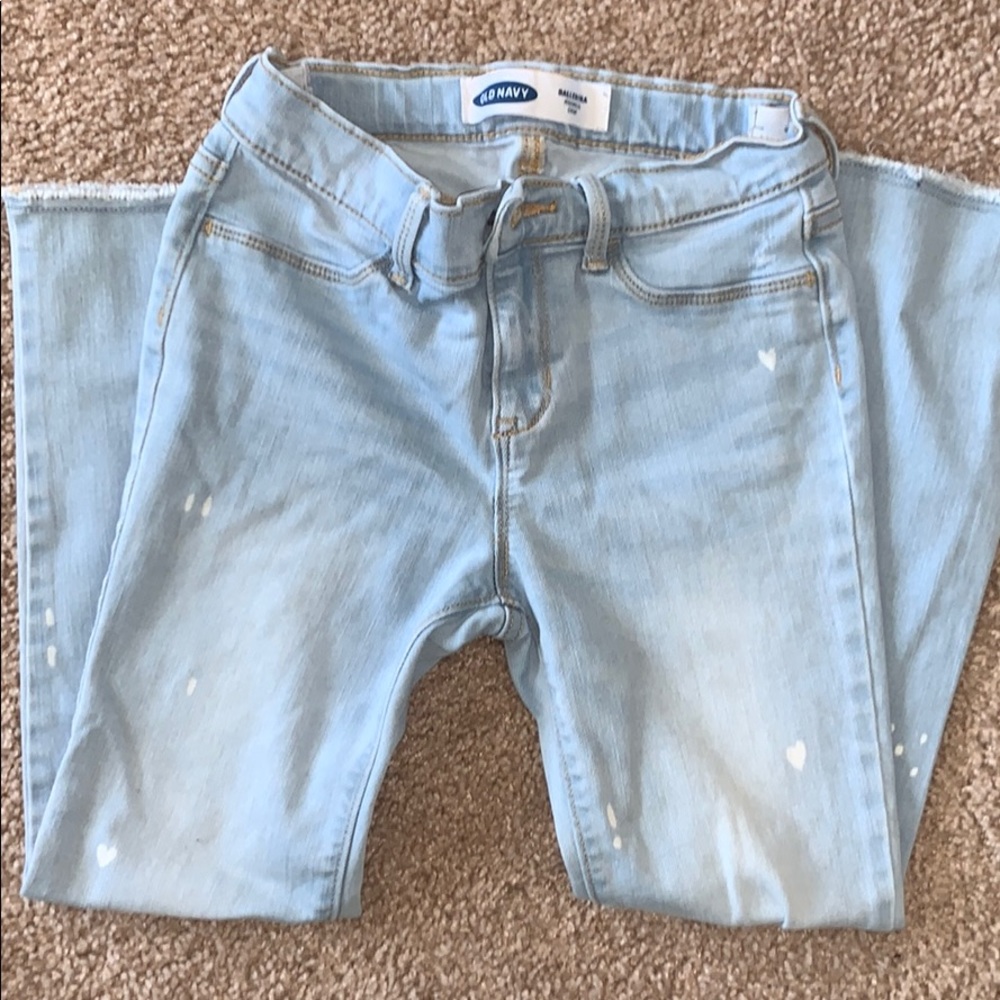 Girls jean jeggings crop